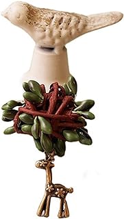 Pin Clasp Vintage Deer Berry Brooch - Copper Christmas Pin No Gemstone - For Women - Xmas Deer Berry Design