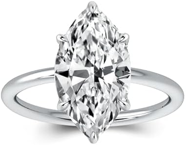 3.5CT Marquise Cut Engagement Ring,Simulated Diamond Ring,925 Sterling Silver 18K Yellow/White Gold Plated Promise Ring