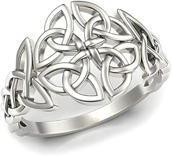 Celtic Knot Ring Sterling Silver 925 - Filigree Braided Irish Wedding Promise Engagement Self Love Rings - Norse Viking Jewelry for Women Girls Size 5 6 7 8 9 10 11 12