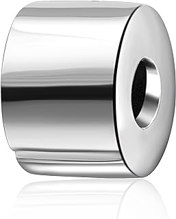Round Clip Charms 925 Sterling Silver Lock Stopper Charm for Pandora European Bracelet