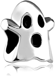 CharmSStory Halloweens Ghost Silver Plated Charm Beads Charms For Bracelets