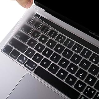 EooCoo Clavier QWERTY pour MacBook Pro, Étanche et Anti-Poussière, Compatible avec 2020-2022 13 Pouces et 2019 16 Pouces Modèles, Housse en TPU Transparent pour Une Protection Complète