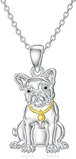 PELOVNY French Bulldog/Dachshund Necklace 925 Sterling Silver Animal Pendant Necklace Animal Gifts For Dog Lovers Women