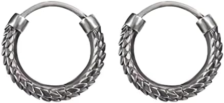 COPPERTIST.WU Snake Skin Hoop Earrings Huggie Earrings Jewelry Gift w Box for Men Women Small Chunky Hoops Girls Hypoallergenic Earrings, 18K Gold Vermeil/925 Sterling Silver/Brass