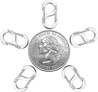 HOLAILS High-Quality Silver Double Opening Lobster Clasps, Stainless Steel S Lock Bracelet Connectors - Pack of 5, Ideal for Necklaces and Bracelets - Unique DIY Jewelry Making Findings and Closures