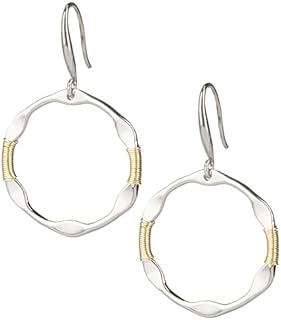 Handcrafted Zinc Hoop Earrings with French Wire Back Finding, Gold and Silver Wire Wrapped Earrings for Women - No Gemstone, Elegant Design