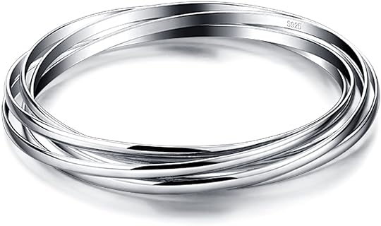 Fashion Women 925 Sterling Silver Bracelet five Smooth Combination Stackable Bangles Diameter 60-65 -68 MM Solid Silver On Bangle Cuff Fine Jewelry Gifts