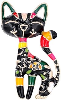 Pin-Closure Black Cat Brooch, Alloy-Made Unisex Lapel Pins, Enamel Paint Design, Perfect for Women and Men, Cat-Shaped Fashion Jewelry