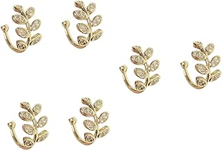 Copper Clip-On Helix Earrings by USHOBE - 2 Pairs of Faux Leather Leaf Shaped Design - No Gemstone - Ideal for Stylish Women - No Piercing Required