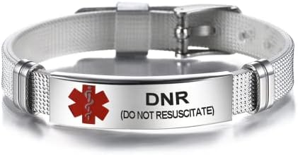 Mens Medical Alert Stylish Sport Id Identification Mesh Wristband Adjustable Best Medical Alert Bracelets for Women Teens