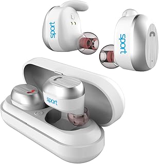 Ecouteurs Elari NanoPods Sport Blanc avec Bluetooth 5.0 et réduction de bruit ≤ 90 dB, autonomie prolongée pour musique et appels, parfaits pour les sportifs
