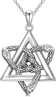 Serpentine Elegance Silver Snake Necklace with Intricate Celtic Knot Detailing, Sturdy O-Chain and Buckle Clasp, Hypoallergenic 925 Sterling Silver Gothic Jewelry for Men and Women