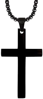 HAQUIL Cross Necklace for Men, Stainless Steel Simple Fashion Cross Pendant, Box Chain, Cross Jewelry Gift