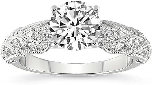 P3 POMPEII3 2 1/2Ct Diamond Vintage Lab Grown Engagement Ring White, Yellow or Rose Gold