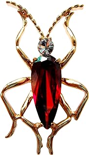 Navachi 18k Gold Plated Copper Cubic Zirconia Zircon Bug Brooches Pins