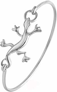 Vintage Animal Lizard Bangle Bracelet Easy Open Hook Bangle Animal Wrist Jewelry