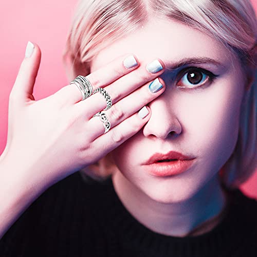 MJust 54Pcs Open Toe Rings Set for Women Men Adjustable Vintage Retro Knuckle Ring Toe Finger Tail Ring Beach Foot Jewelry