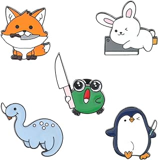 Lovely Animals Enamel Pins Set, Cute Lapel Badges Brooches, Cartoon Pins Set for Backpack Clothes Hats Funny Pins and Button Jewelry Accessories