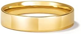 5mm Aojun Crystal-Embellished Wedding Ring in 14K Gold & Titanium-Platinum Blend for Women and Men