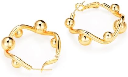 Paperclip Earrings for Women 18K Gold Chain Link Hoop Earrings Thin Link Hoop Earrings Trendy Link Earrings Jewelry Gift for Girls