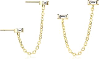 WEARON Stud Earrings for Women 14K Gold Plated Simple Hypoallergenic Small Ear Jewelry