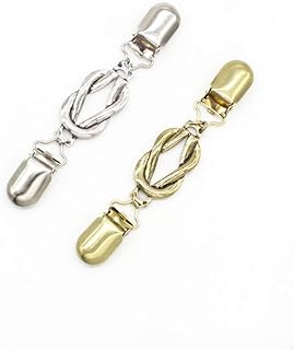 EvaGO 2 Pieces Retro Sweater Clips Cardigan Collar Clip Women Brooch Shawl Clips