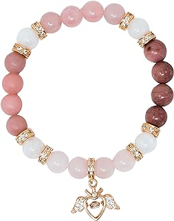 Sympathy Gift Healing Crystal Bracelet Spiritual Bereavement Gifts for Loss of Mother – Gold Charm Bracelet - Universal Fit - Sorry For Your Loss - Angel Gifts For Women