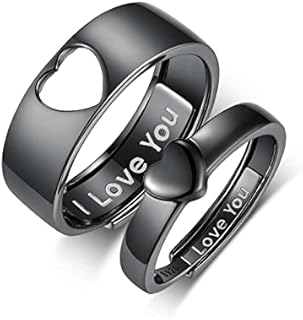 Couple Ring for Lovers 925 Sterling Silver I Love You Matching Rings for Couples Couple Gifts for Women Men