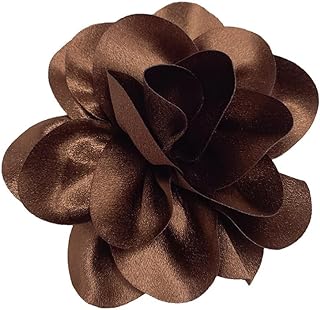 Dainty Satin Rose Flower Large Brooches Lapel Pins Delicate Elegant Big Fabric Flower Brooch Pin Classic for Wedding Party Dance Banquet for Women Dress Suit Ceremony Clothes Accessories Jewelry Valentine's Day Gifts 140mm