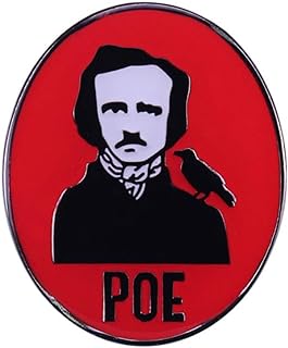 GuDeKe Edgar Allan Poe Raven Lapel Pin Badge Raven Gothic Literary Enthusiast Fan Gift