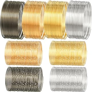 600 Loops 0.6mm Bead Memory Wire for Jewelry Making, Rustproof Beading Jewelry Wire, Multicolored Steel Memory Wire for Bracelet Anklet Necklace Ring Earrings Keyring DIY Crafts