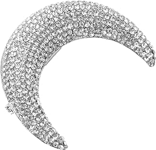 Parliky 2pcs Decoration Lapel Personalized Rhinestone Brooch Metal Moon Shawl Women for Back Pin Clothes Aesthetic Hat Suit