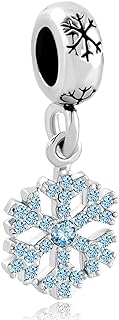 Chili Jewelry Winter Frozen Snowflake Dangle Charm Compatible With Pandora Charms Bracelets