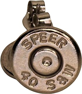 .40 S&W Bullet Stud Earrings Palladium Plated- (Winchester)
