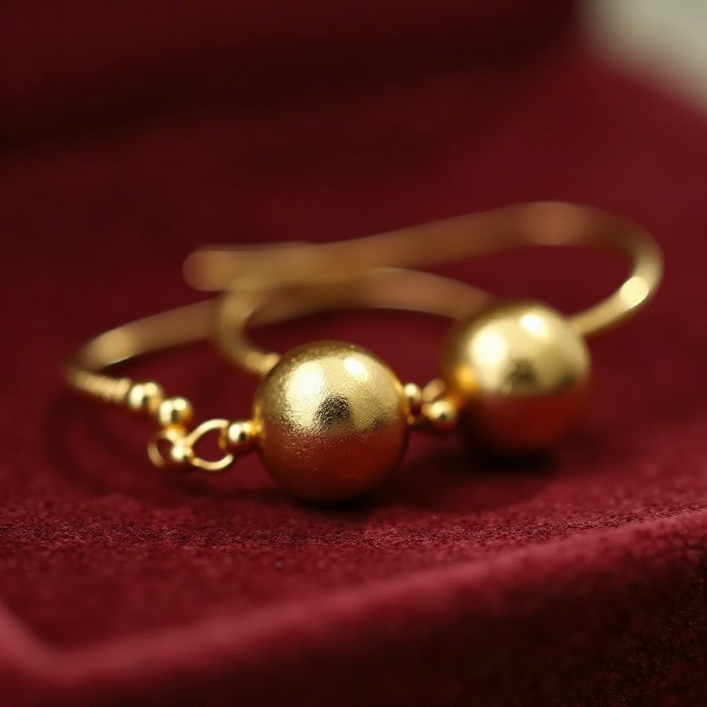 Tiffany-Ohrringe mit goldenen Kugeln