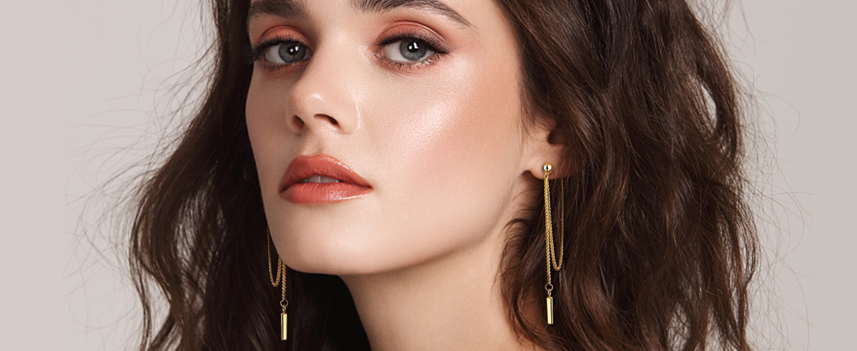 925 Sterling Silver Chain Earrings for Women 14K Gold Plated Chain Dangle Bar Earrings Hypoallergenic Stud Earrings with Drop Tassel Chain for Teen Girls