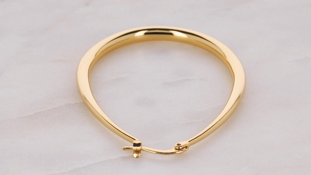 Oval Hoop Earrings - 14K Gold Plated, Rose Gold Plated and Sterling Silver Plated Hoop Earrings for Women - Hypoallergenic & Lightweight