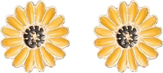 MALOYANVE Small Pumpkin Stud Earrings for Women Girls Halloween Costumes Earrings Gold Silver Plated Fall Autumn Earrings,Thanksgiving Day Gift