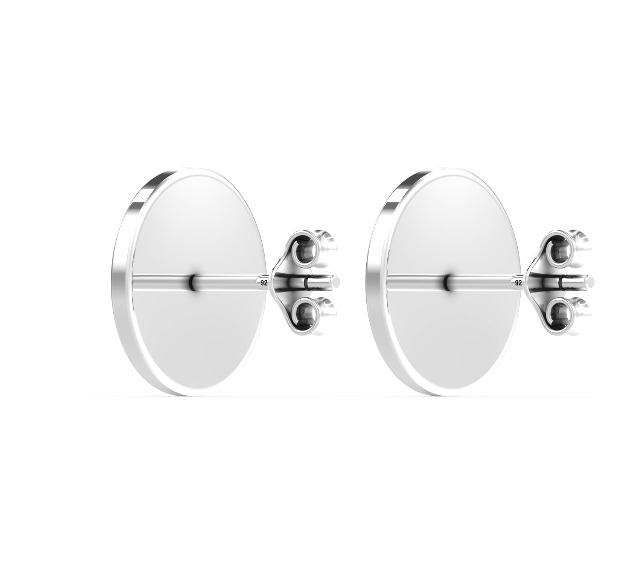 Sterling Silver Jewelry Light-Weight Two-Tone Antique Stud Earrings for Women