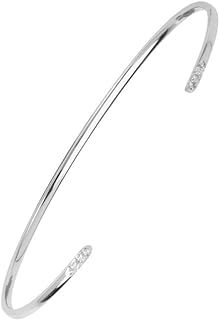 14K White Gold Diamond-Encrusted Bangle Bracelet with Elegant Other-Clasp Design - Luxury Women's Jewelry in Rose, White, and Yellow Gold Options