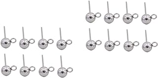 FAVOMOTO 40 Pcs Stainless Steel Stud Earrings Circle Earrings Stainless Steel Earrings DIY Stainless Steel Ear