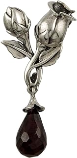 FOURSEVEN Jewelry 925 Sterling Silver Zahra Brooch Lapel Pins/Saree Pin for Men and Women (Gift for Him/Her)