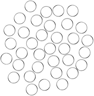 Fushing 100Pcs Stainless Split Rings, Crystal Chandeliers Connectors for Chandelier, Curtain,Suncatchers, Crystal Garland,Necklaces, Keys, Earrings, Jewelry Making and Craft Ideas(12mm)