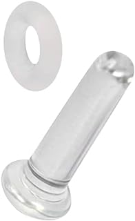 All-in-One Versatile 20G-8G Flat Back Labret Glass Nose Ring with O-Ring for Multiple Piercings – Ideal for Helix, Cartilage, Tragus & More – Hypoallergenic and Skin-Friendly Design