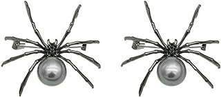 2Pcs Spider Brooch, Pearl Black Spider Pins for Women Men, Pin Accessories Jewelry
