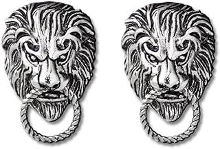 Punk Lion Head Collar Brooch. Vintage Wolf Head Brooch Pins,Cool Animal Head Collar Pin for Men's Suit Pin Coat Lapel Pin
