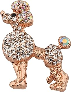 AKTAP SGRho Inspired Pin Poodle Pendant Crystal Brooch Sorority Womens Jewelry