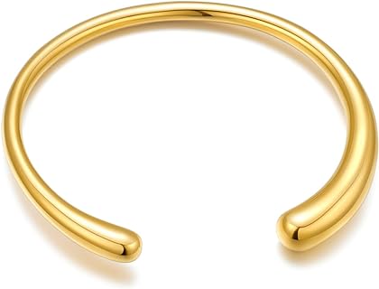 Gold Cuff Bracelet for Women Dainty Gold Bar Bracelets Adjustable Cuff Bracelets Gold Open Bangle Bracelets Minimalist Gold Wrist Cuff Bracelet