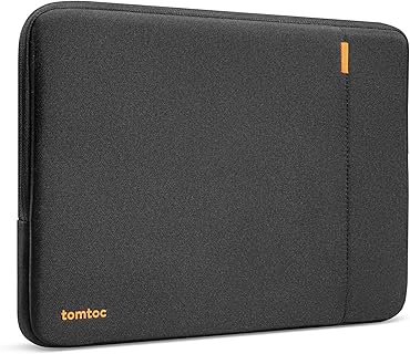 tomtoc 360° Housse pour Nouveau MacBook Pro 16 Pouces M4/M3/M2/M1 Pro/Max, Étanche et Léger, avec Rangement Multifonctionnel. Idéale pour Transport Quotidien et Bureau