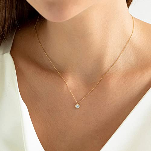 Cubic Zirconia Necklace for Women,Dainty 14k Gold Diamond Necklace for Women Simple CZ Diamond Heart Pendant Necklaces for Women Trendy Gold Choker Necklaces For Women Aesthetic Gold Jewelry Gift for Girls